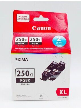 Canon 250XL Black Ink Twin Value Pack 2  PGI-250XL Genuine